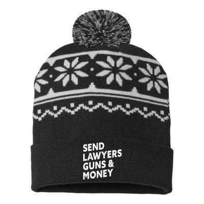 Send Lawyers Guns And Money USA-Made Snowflake Beanie