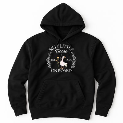 Silly Little Goose On Board EST 2025 Pregnancy Announcement Hoodie