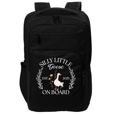 Silly Little Goose On Board EST 2025 Pregnancy Announcement Impact Tech Backpack
