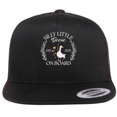 Silly Little Goose On Board EST 2025 Pregnancy Announcement Flatbill Hat