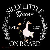Silly Little Goose On Board EST 2025 Pregnancy Announcement Flatbill Hat
