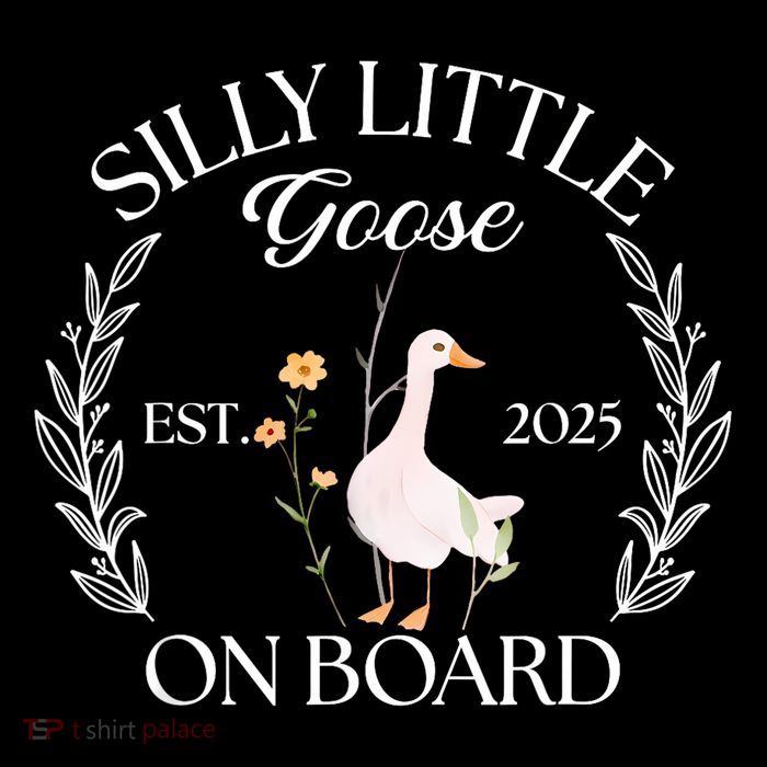 Silly Little Goose On Board EST 2025 Pregnancy Announcement Zip Tote Bag