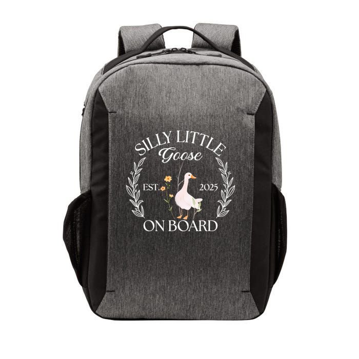 Silly Little Goose On Board EST 2025 Pregnancy Announcement Vector Backpack