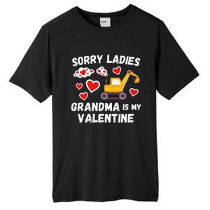 Sorry Ladies Grandma Is My Valentine Days Excavator Tall Fusion ChromaSoft Performance T-Shirt