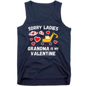 Sorry Ladies Grandma Is My Valentine Days Excavator Tank Top