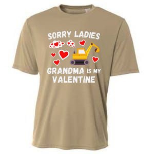 Sorry Ladies Grandma Is My Valentine Days Excavator Cooling Performance Crew T-Shirt