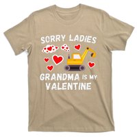 Sorry Ladies Grandma Is My Valentine Days Excavator T-Shirt