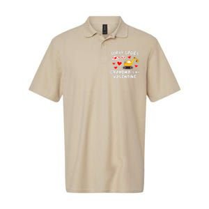 Sorry Ladies Grandma Is My Valentine Days Excavator Softstyle Adult Sport Polo