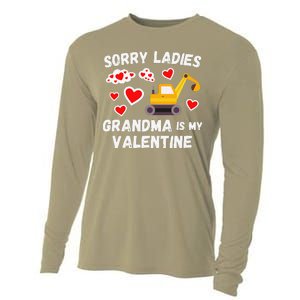 Sorry Ladies Grandma Is My Valentine Days Excavator Cooling Performance Long Sleeve Crew