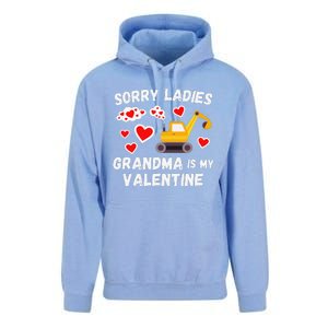 Sorry Ladies Grandma Is My Valentine Days Excavator Unisex Surf Hoodie