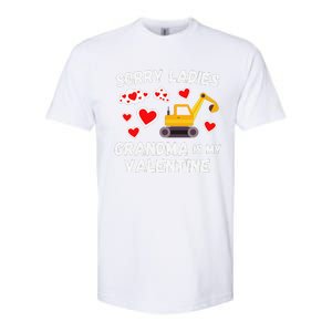 Sorry Ladies Grandma Is My Valentine Days Excavator Softstyle CVC T-Shirt