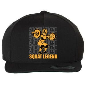 Squat Legend Gym Squat Powerlifting Cute Gift Wool Snapback Cap