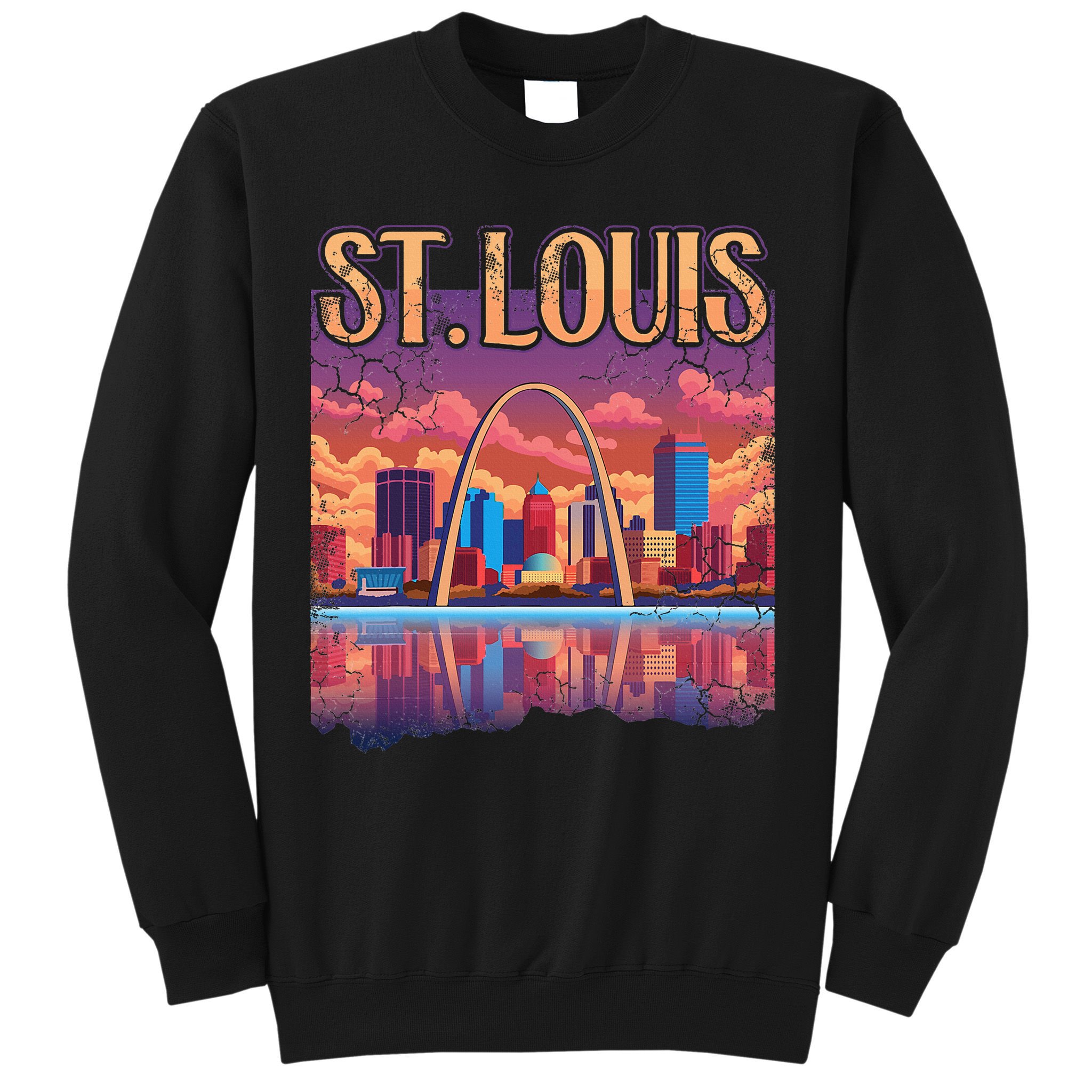 St Louis Gateway Arch Missouri Cityscape Skyline Sweatshirt