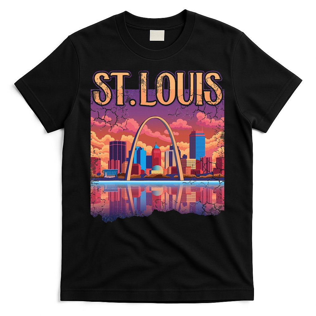 St Louis Gateway Arch Missouri Cityscape Skyline T-Shirt