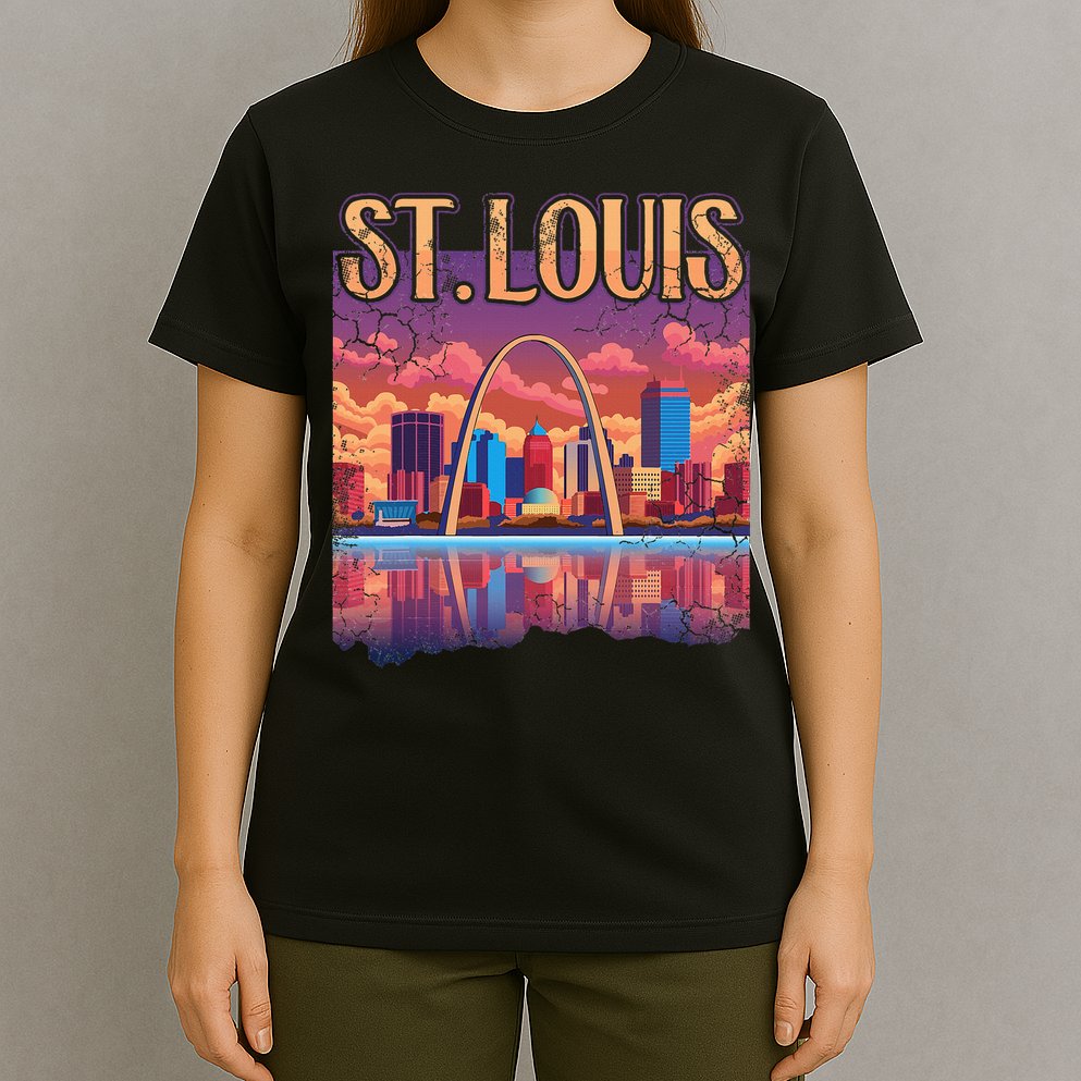 St Louis Gateway Arch Missouri Cityscape Skyline T-Shirt