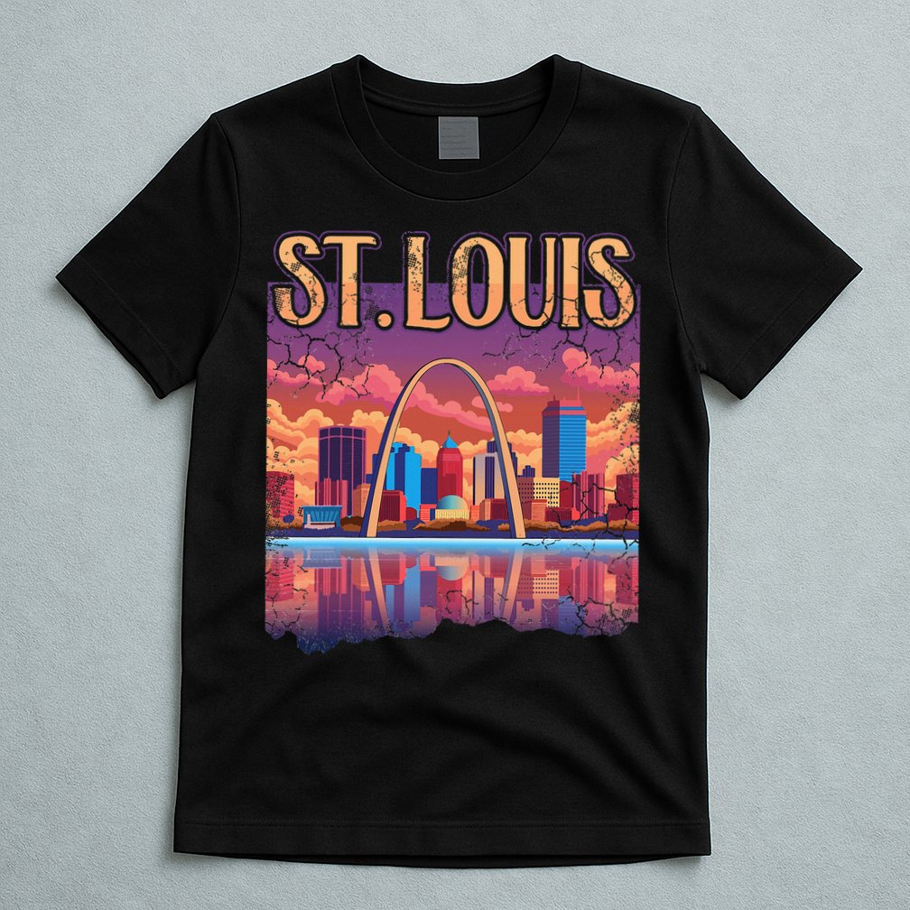 St Louis Gateway Arch Missouri Cityscape Skyline T-Shirt