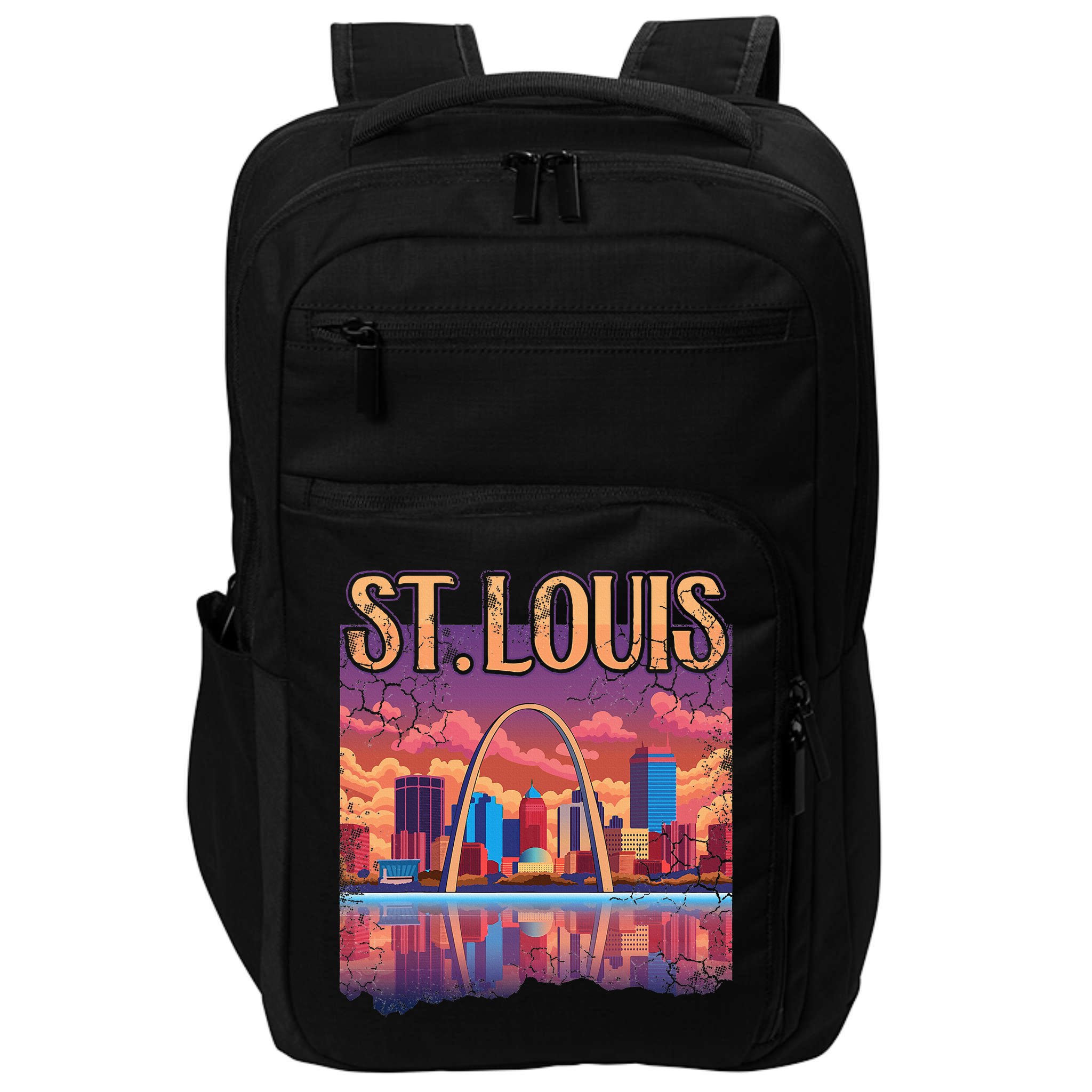St Louis Gateway Arch Missouri Cityscape Skyline Impact Tech Backpack