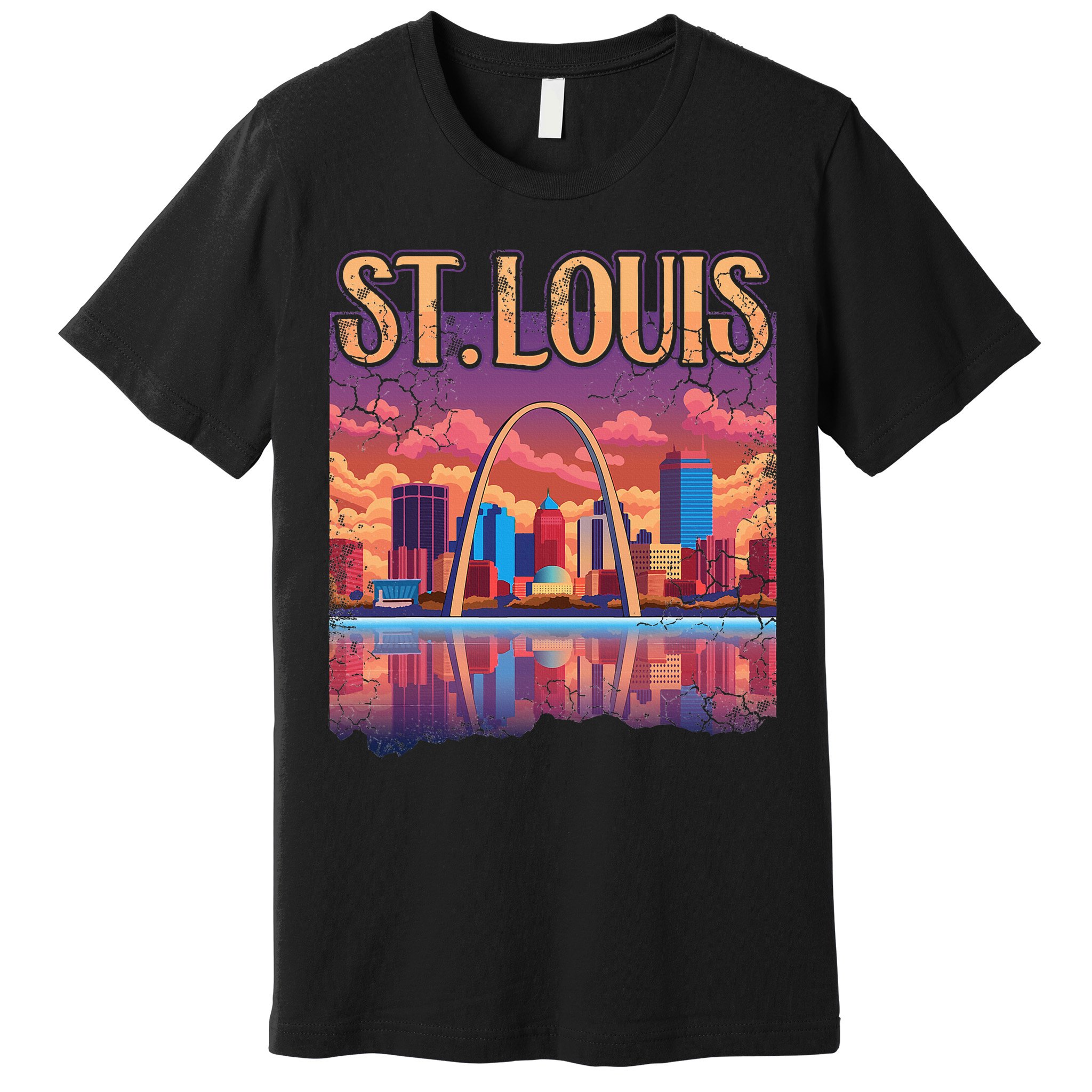 St Louis Gateway Arch Missouri Cityscape Skyline Premium T-Shirt