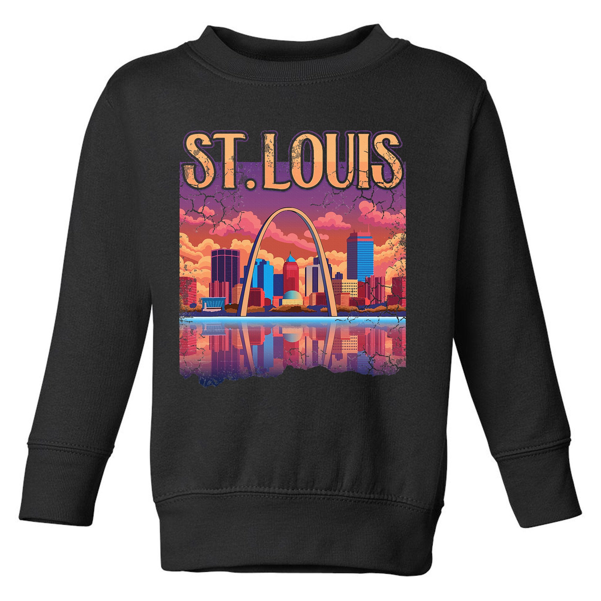St Louis Gateway Arch Missouri Cityscape Skyline Toddler Sweatshirt