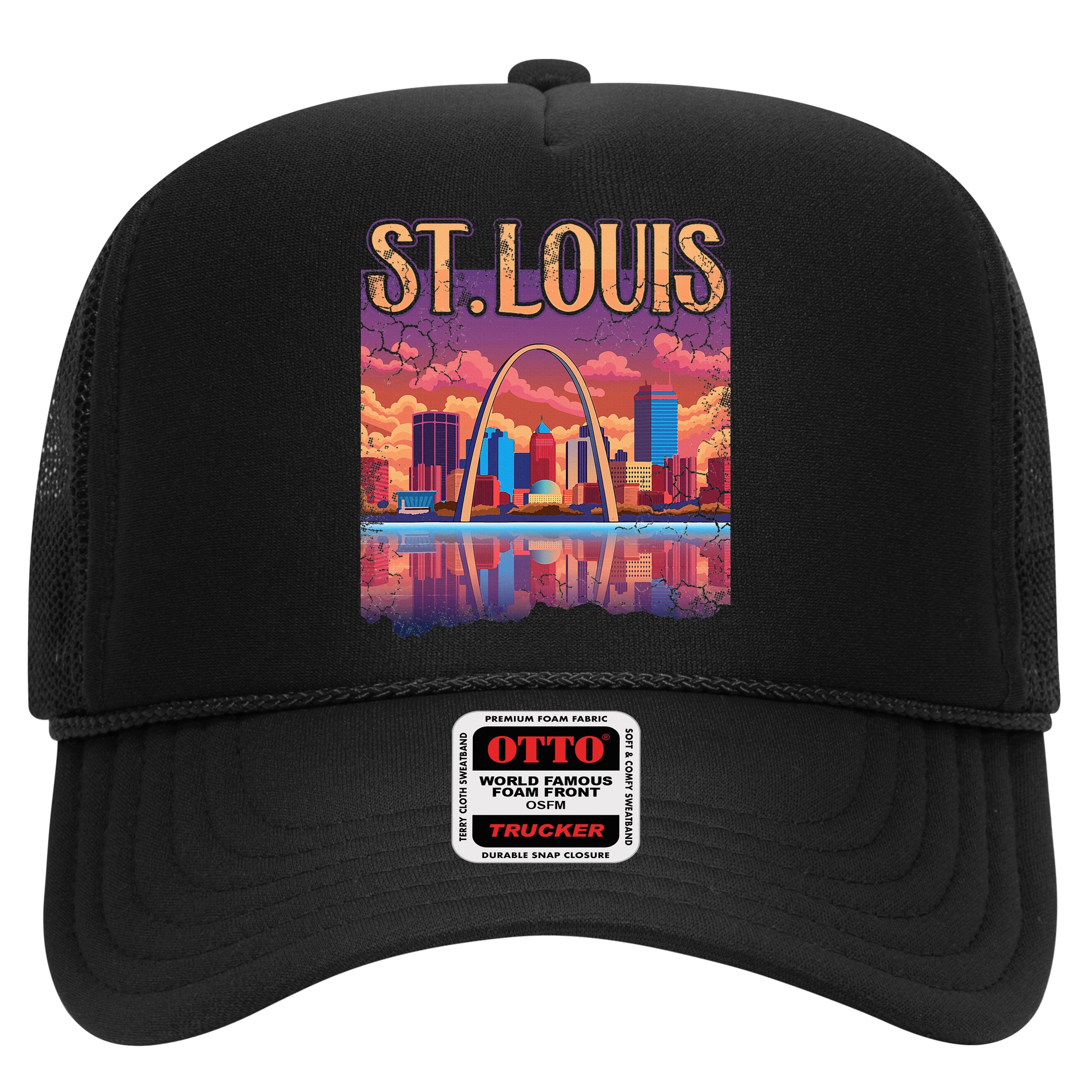 St Louis Gateway Arch Missouri Cityscape Skyline Hat