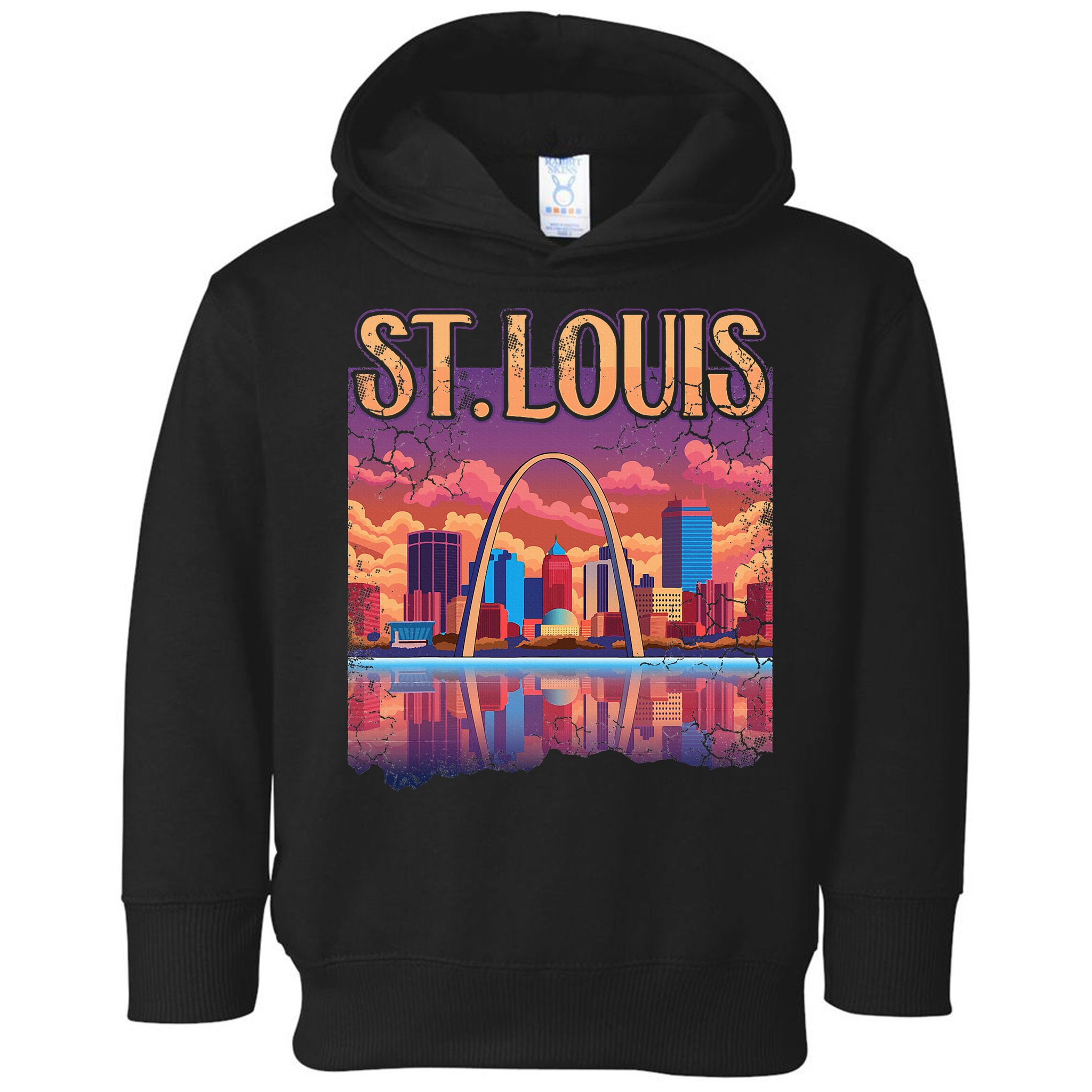 St Louis Gateway Arch Missouri Cityscape Skyline Toddler Hoodie