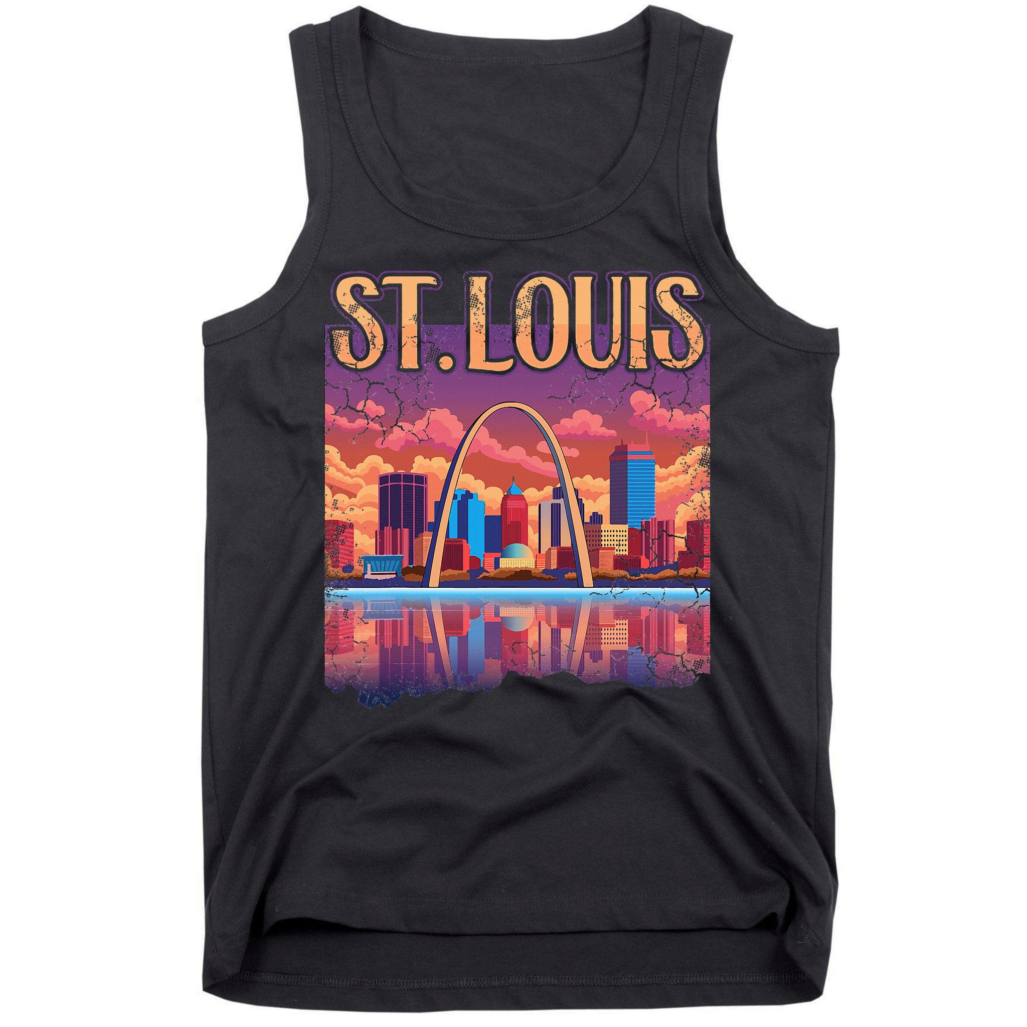 St Louis Gateway Arch Missouri Cityscape Skyline Tank Top