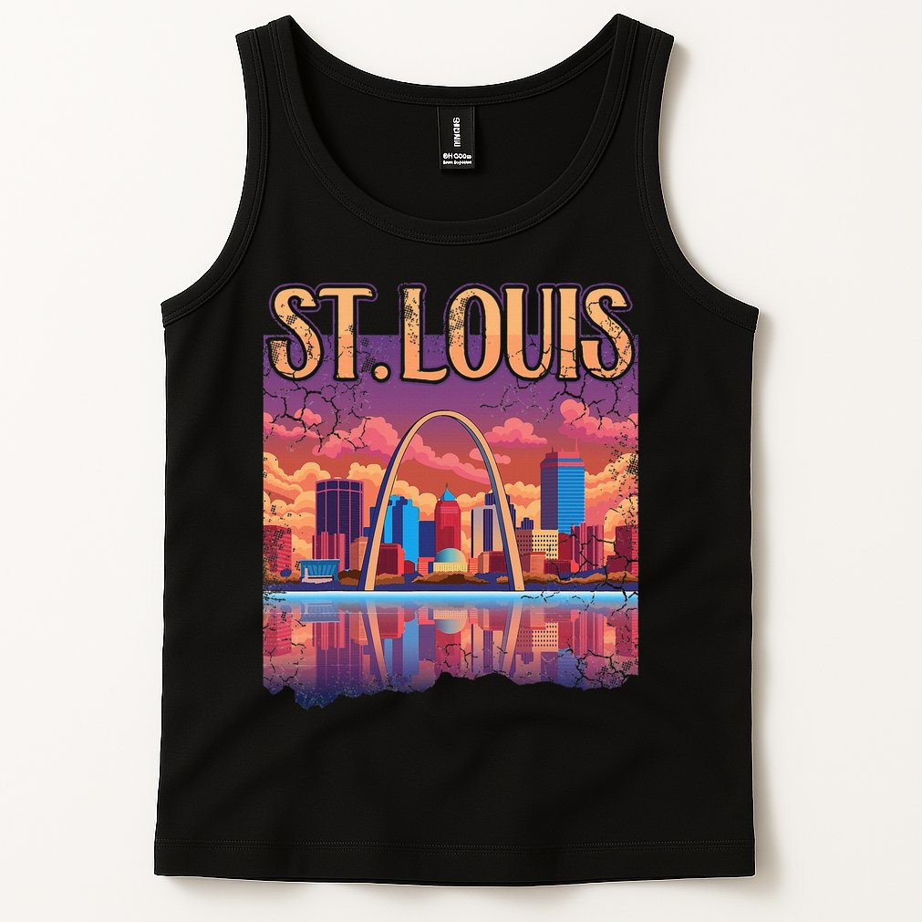 St Louis Gateway Arch Missouri Cityscape Skyline Tank Top