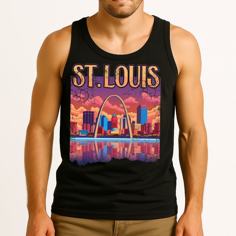 St Louis Gateway Arch Missouri Cityscape Skyline Tank Top