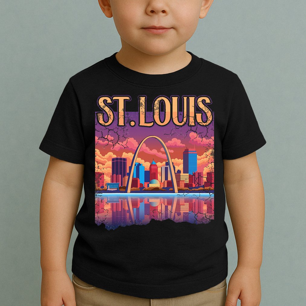 St Louis Gateway Arch Missouri Cityscape Skyline Toddler T-Shirt