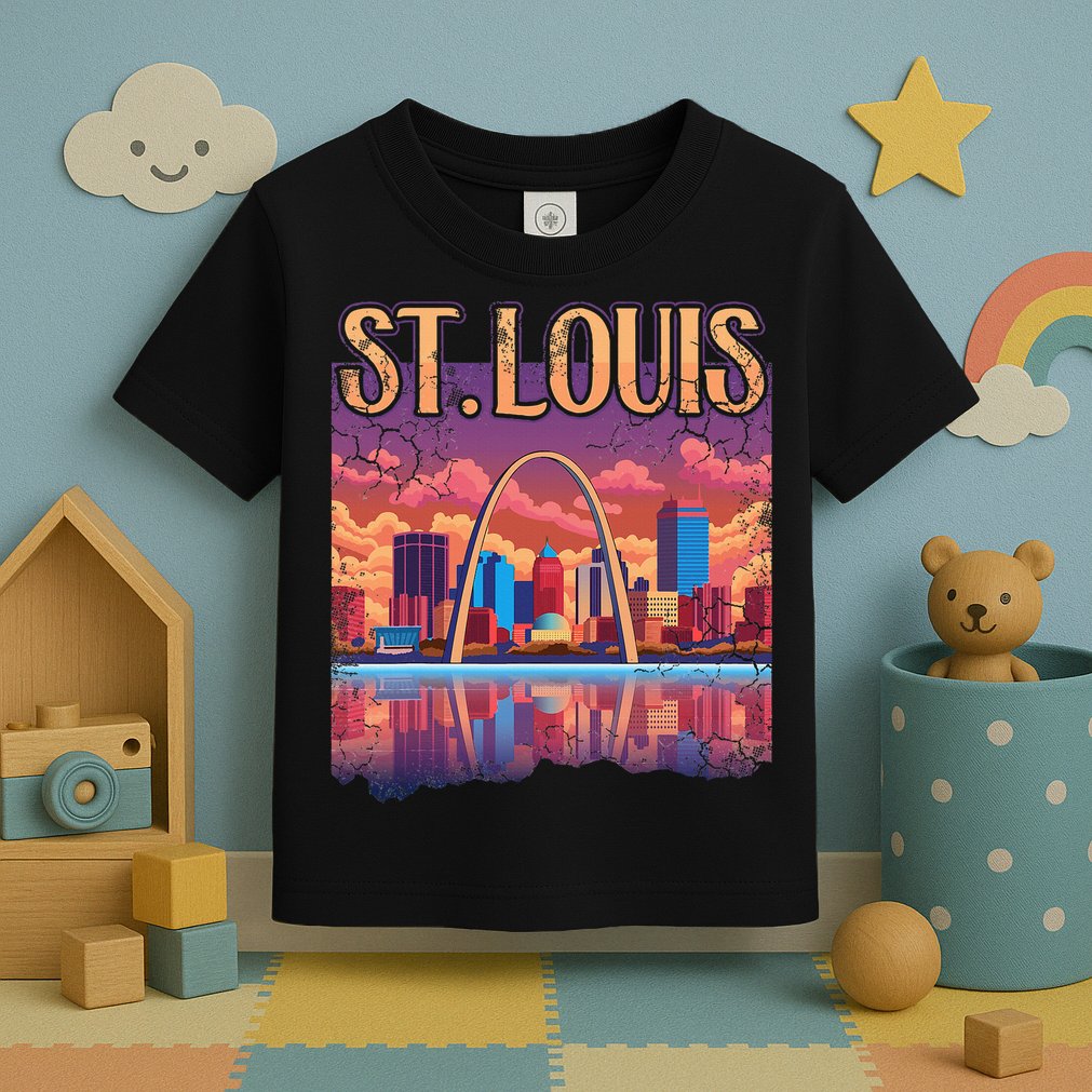 St Louis Gateway Arch Missouri Cityscape Skyline Toddler T-Shirt