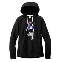 Stranger Lama Glitch Women's Fleece Hoodie