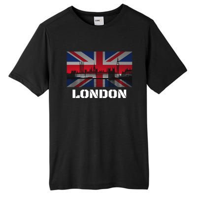 Souvenir London Gift City Vintage Uk Flag British Hoody Tall Fusion ChromaSoft Performance T-Shirt