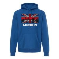 Souvenir London Gift City Vintage Uk Flag British Hoody Premium Hoodie