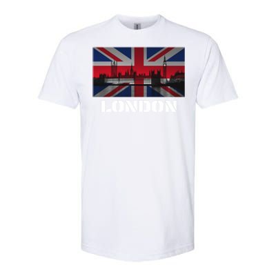 Souvenir London Gift City Vintage Uk Flag British Hoody Softstyle CVC T-Shirt