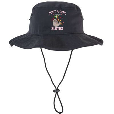 Sloth Lover Gift Just A Girl Who Loves Sloths Legacy Cool Fit Booney Bucket Hat