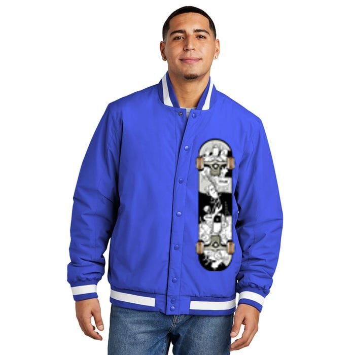 Skateboarding Lovers Graphic Cool Skateboarding Fun Cool Gift Insulated Varsity Jacket