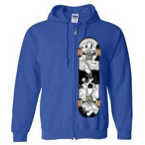 Skateboarding Lovers Graphic Cool Skateboarding Fun Cool Gift Full Zip Hoodie