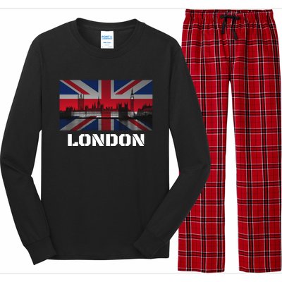 Souvenir London Gift City Vintage Uk Flag British Hoody Long Sleeve Pajama Set