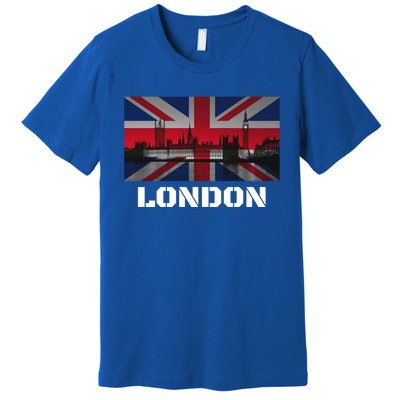 Souvenir London Gift City Vintage Uk Flag British Hoody Premium T-Shirt