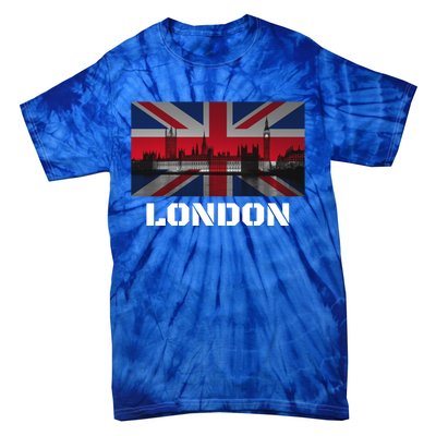 Souvenir London Gift City Vintage Uk Flag British Hoody Tie-Dye T-Shirt