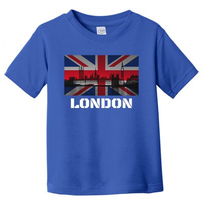 Souvenir London Gift City Vintage Uk Flag British Hoody Toddler T-Shirt