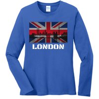 Souvenir London Gift City Vintage Uk Flag British Hoody Ladies Long Sleeve Shirt