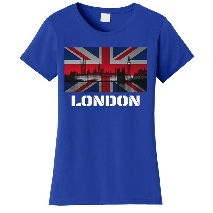 Souvenir London Gift City Vintage Uk Flag British Hoody Women's T-Shirt