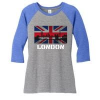 Souvenir London Gift City Vintage Uk Flag British Hoody Women's Tri-Blend 3/4-Sleeve Raglan Shirt