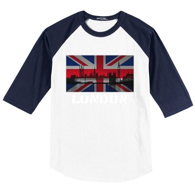 Souvenir London Gift City Vintage Uk Flag British Hoody Baseball Sleeve Shirt