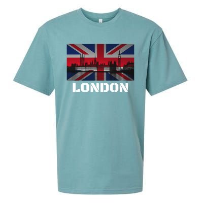 Souvenir London Gift City Vintage Uk Flag British Hoody Sueded Cloud Jersey T-Shirt