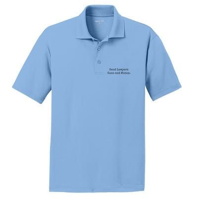 Send Lawyers Guns And Money Funny PosiCharge RacerMesh Polo