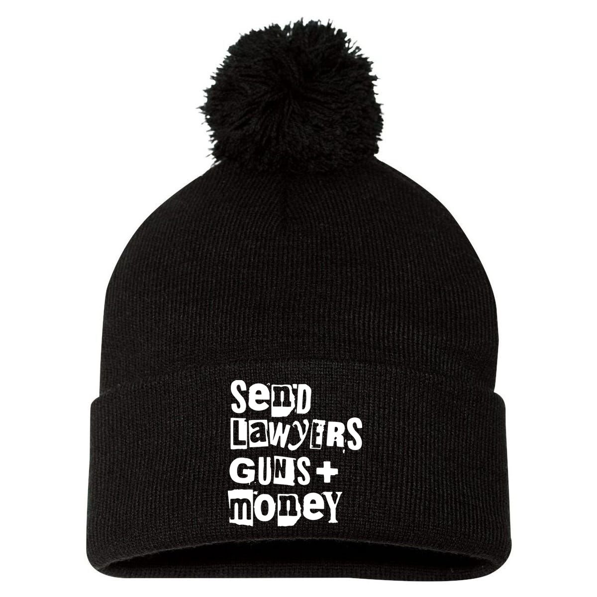 Send Lawyers Guns And Money Pom Pom 12in Knit Beanie