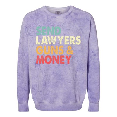 Send Lawyers Guns And Money Colorblast Crewneck Sweatshirt