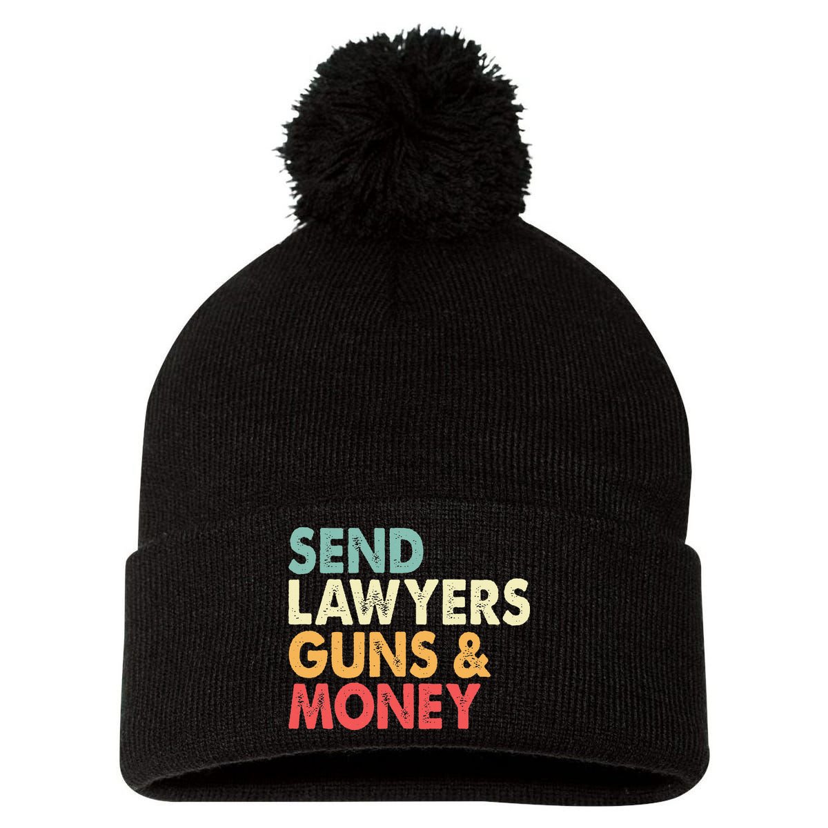 Send Lawyers Guns And Money Pom Pom 12in Knit Beanie